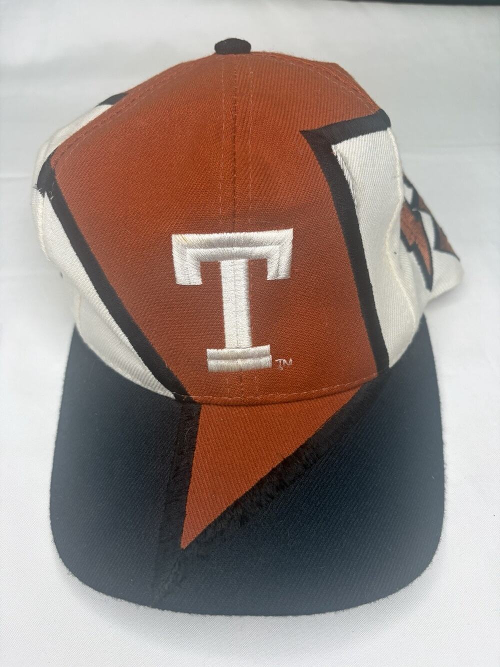 VTG Texas Longhorns Hat Zigzag Graffiti Snapback Top of the World Logo Bolt Cap